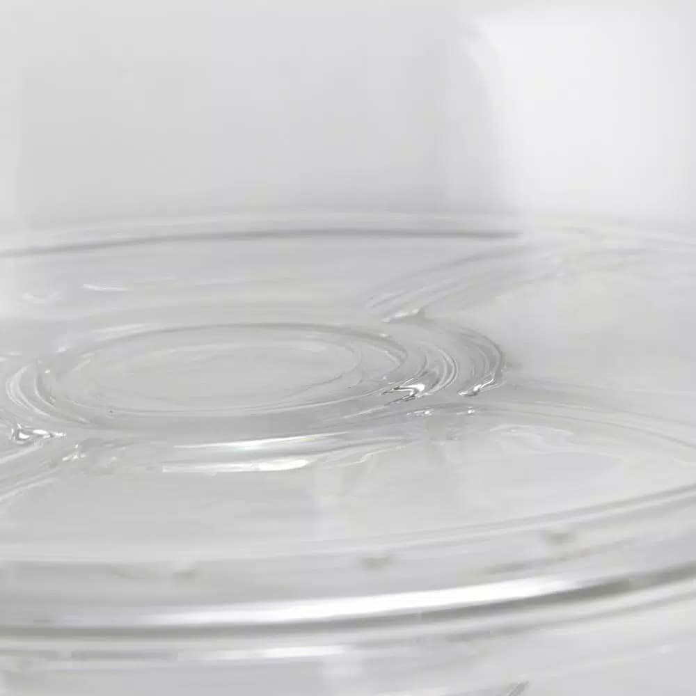 Gibson Home Great Foundations 12-in Clear Glass Cake Stand with Pedestal and Dome Lid