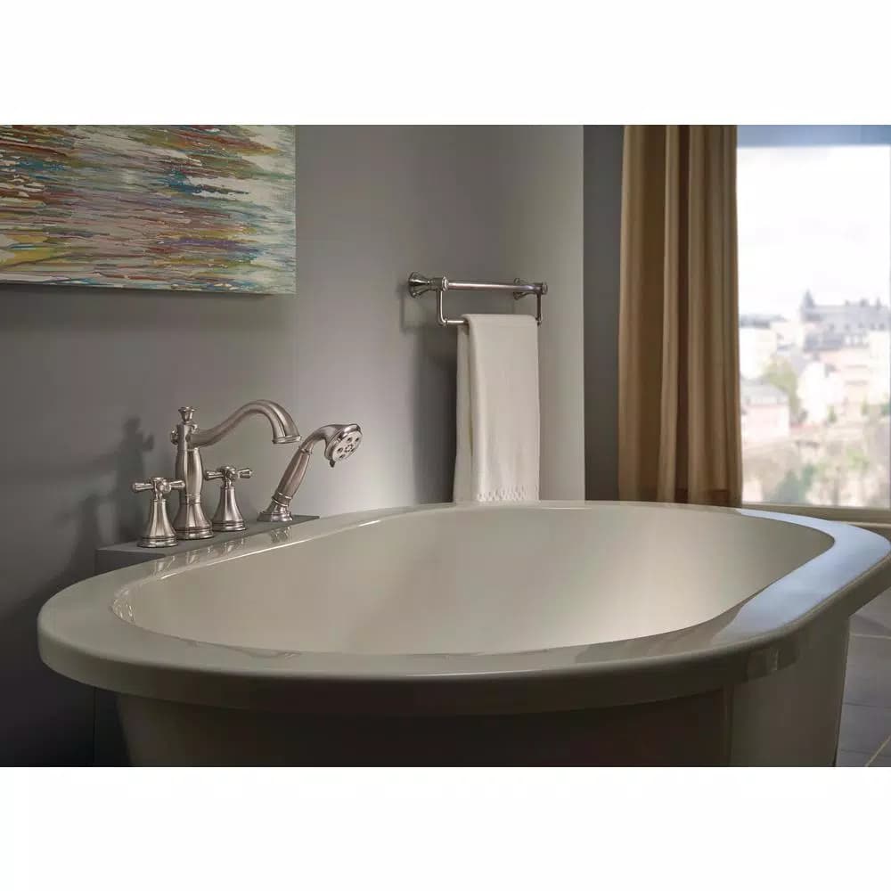 Delta Decor Assist Traditional 24 in. Towel Bar with Integrated Assist Bar, Stainless Steel