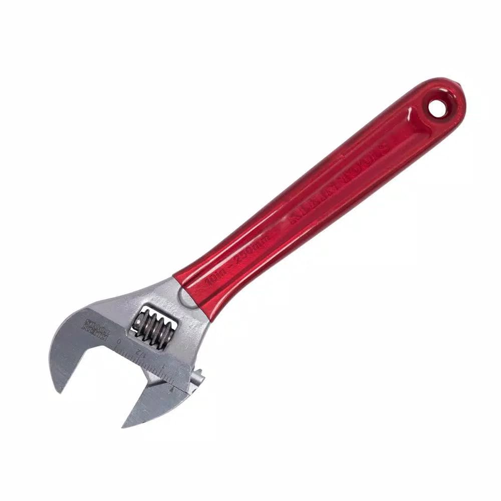 Klein Tools 10 in. Extra Capacity Adjustable Wrench with High-Polish Chrome Finish