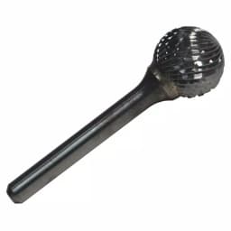 Drill America 3/8 in. x 5/16 in. Ball End Solid Carbide Burr Rotary File Bit, 1/4 in. Shank thumbnail 1