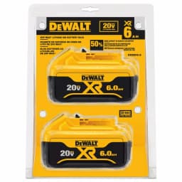DEWALT 20V MAX XR Premium Lithium-Ion 6.0 Ah Battery Pack, 2-Pack thumbnail 3