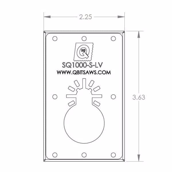 Q Bit QBit SQ1000-S-LV 1-Gang Low Voltage Bracket Saw Blade for Oscillating Multi-Tools