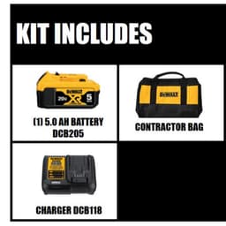 DEWALT 20V MAX XR 5.0Ah Lithium-Ion Battery, Charger, and Kit Bag Set thumbnail 2