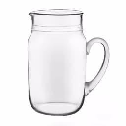 Libbey 82 oz. Clear Glass Drinking Jar Pitcher, Hand-Blown Rustic Design thumbnail 1