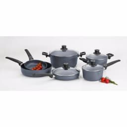 Woll Diamond LITE 10-Piece Cast Aluminum Nonstick Cookware Set, Gray thumbnail 3