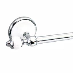 MODONA 4-Piece Bathroom Accessories Set, White Porcelain and Polished Chrome thumbnail 5