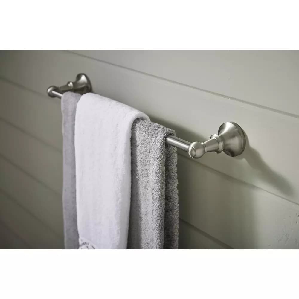 Moen Vale 24 in. Towel Bar in Spot Resist Brushed Nickel