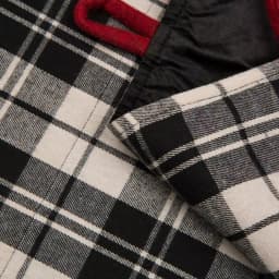 Glitzhome 48 in. Black and White Plaid Fabric Christmas Tree Skirt with Red Trim thumbnail 5
