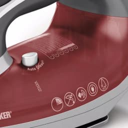 BLACK+DECKER Xpress Steam Iron with Stainless Steel Soleplate and Retractable Cord Reel, Red thumbnail 3