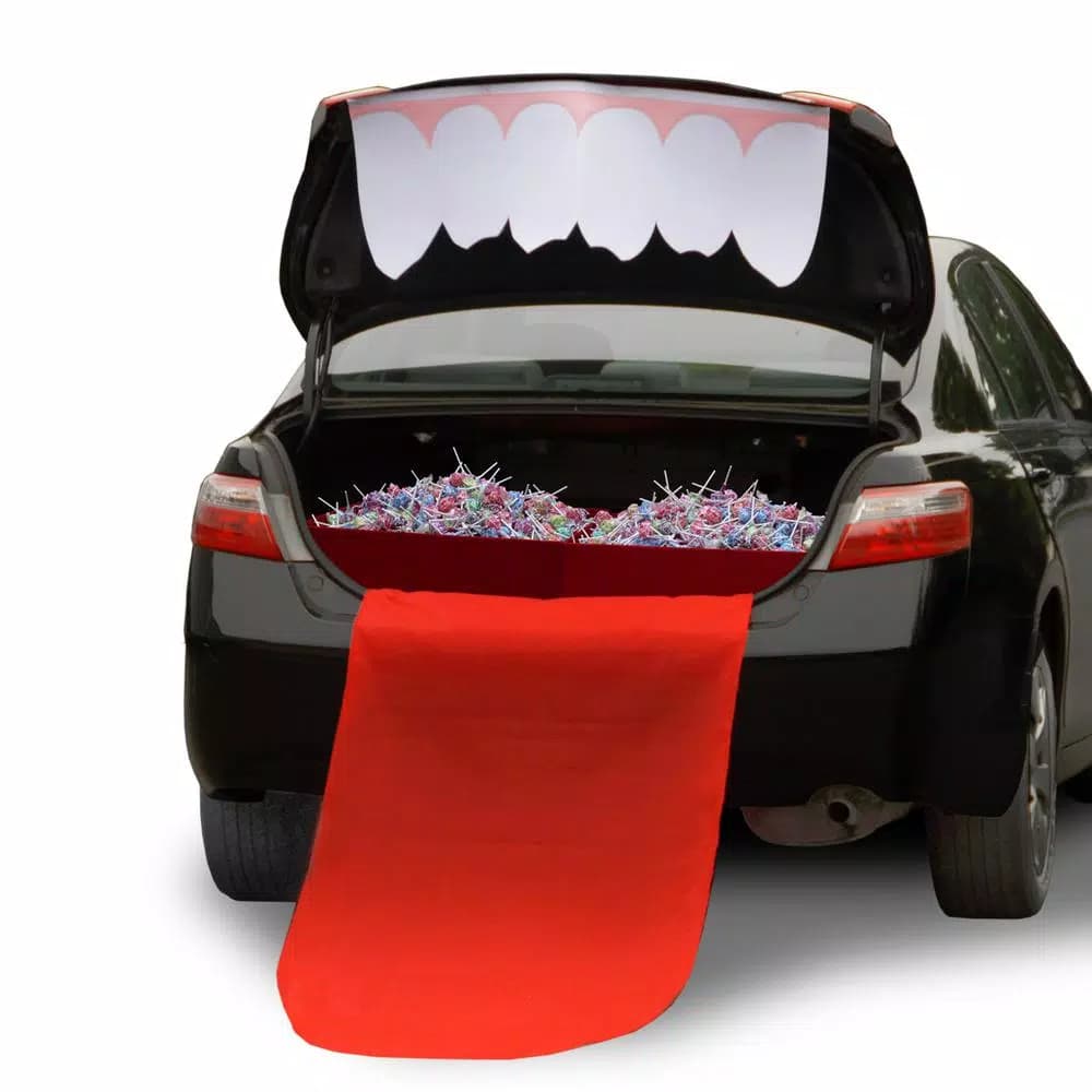 National Tree Company Tricky Trunks Halloween Car Trunk Decoration Kit - Creepy Creature Mouth Decor