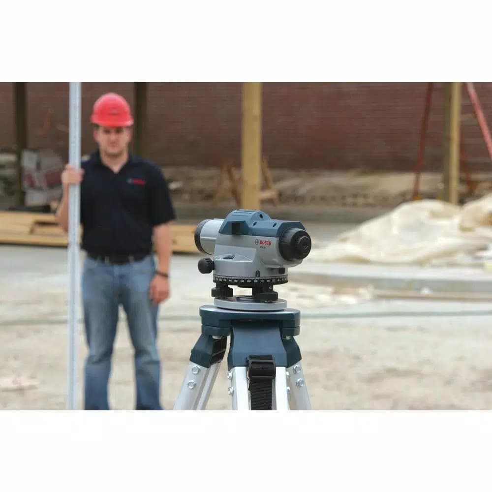Bosch 8 in. Automatic Optical Level with 26x Magnification, 3-Piece Set