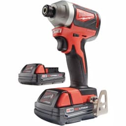 Milwaukee M18 18V Brushless Cordless 1/4 in. Hex Impact Driver Kit with Two 2.0 Ah Batteries and Charger thumbnail 3
