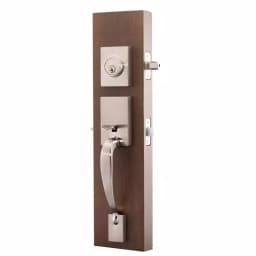 Copper Creek Colonial Handleset with Waverlie Lever Trim, Satin Stainless Steel thumbnail 2
