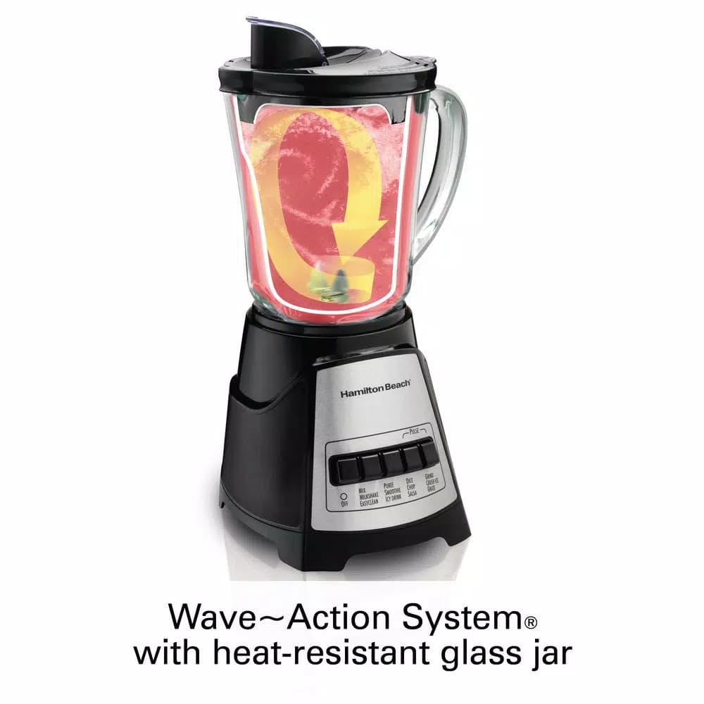 Hamilton Beach Power Elite 40 oz. 12-Speed Blender, 700W Peak Power, Black
