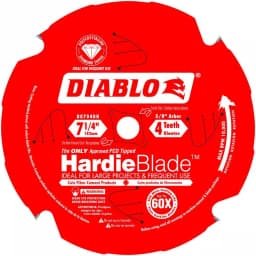 Diablo 7-1/4 in. 4-Tooth Polycrystalline Diamond (PCD) Tipped Fiber Cement Saw Blade thumbnail 1