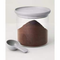 BergHOFF Leo 5 in. x 5 in. Gray Glass Food Container with Measuring Spoon thumbnail 4