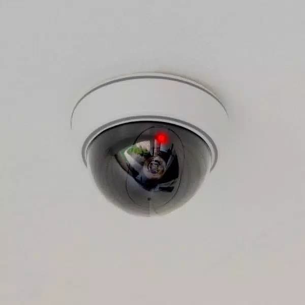 SABRE Dummy Dome Security Camera with Flashing Red LED - Wireless Deterrent for Home and Business