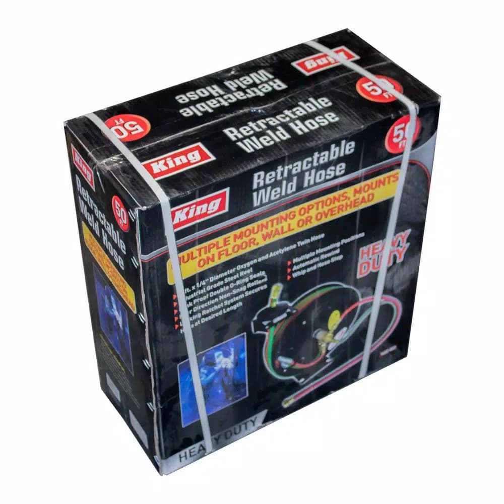 Unbranded 50 ft. x 1/4 in. Retractable Oxygen and Acetylene Twin Welding Hose Reel