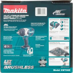 Makita 18V LXT Brushless 1/2 in. High Torque 3-Speed Impact Wrench (Tool-Only) thumbnail 11