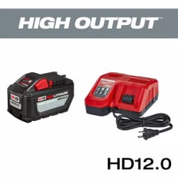 Milwaukee M18 REDLITHIUM HIGH OUTPUT 12.0 Ah Battery and Rapid Charger Starter Kit thumbnail 1