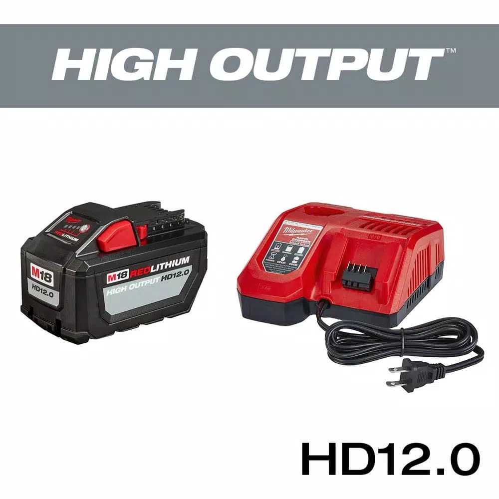 Milwaukee M18 REDLITHIUM HIGH OUTPUT 12.0 Ah Battery and Rapid Charger Starter Kit