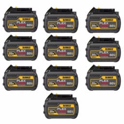 DEWALT FLEXVOLT 20V/60V MAX Lithium-Ion 6.0 Ah Battery Pack, 10-Pack thumbnail 1
