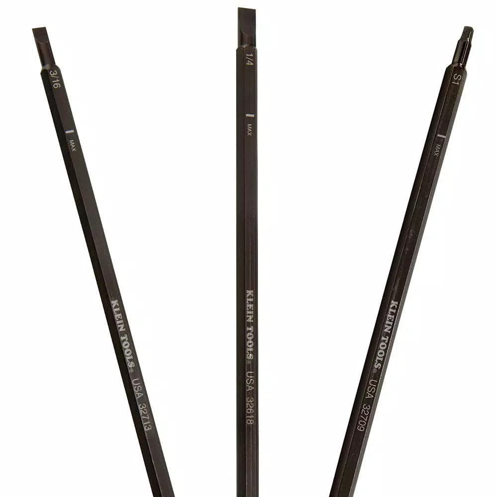 Klein Tools Replacement Adjustable Length Screwdriver Blades, Assorted 3-Pack