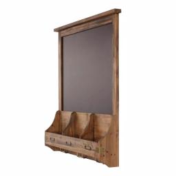 Kate and Laurel Stallard Rustic Brown Multi-Function Chalkboard Memo Board with Hooks and Pockets thumbnail 3