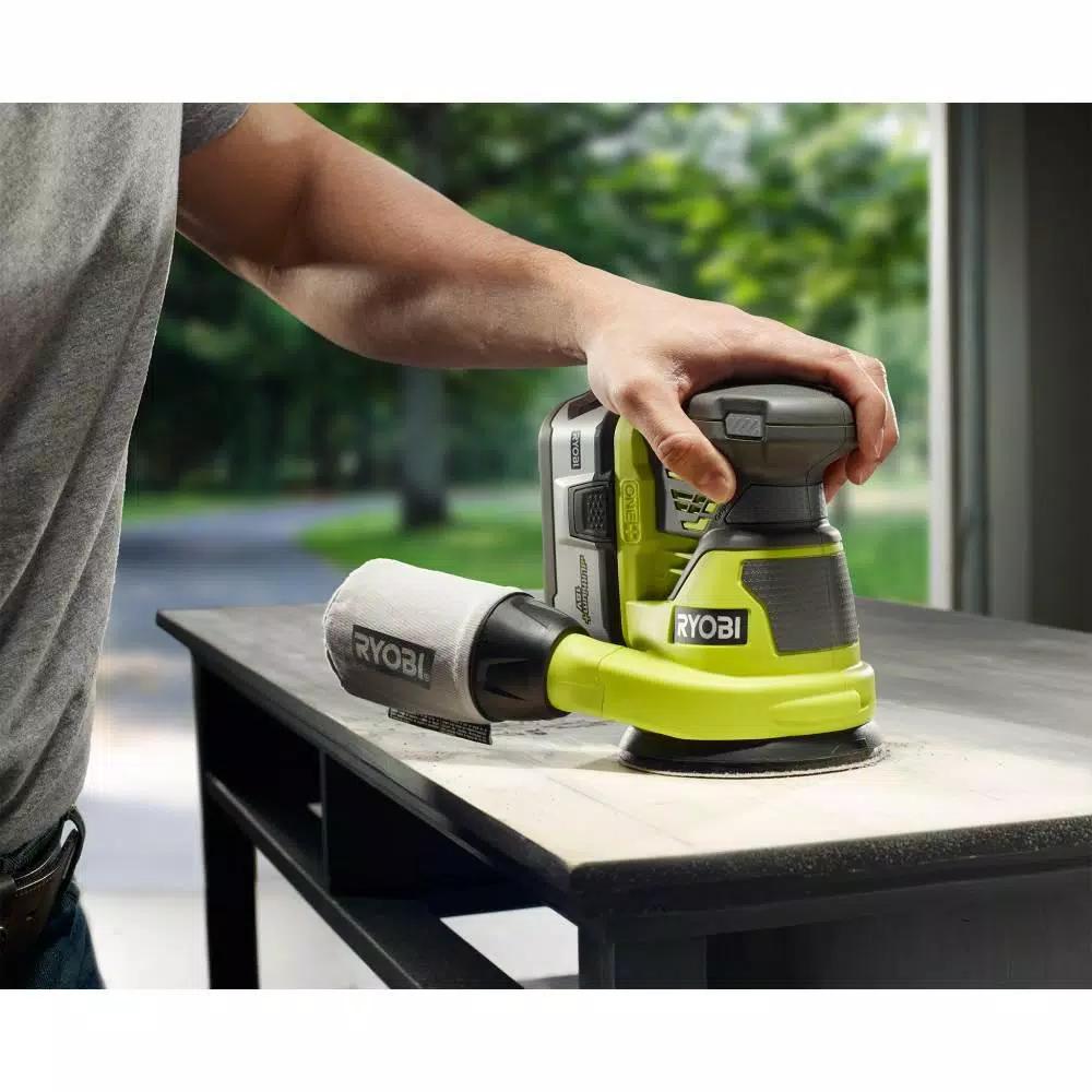 RYOBI 18V ONE+ Cordless 5 in. Random Orbit Sander and 1/4 Sheet Sander Combo Kit (Tools Only)
