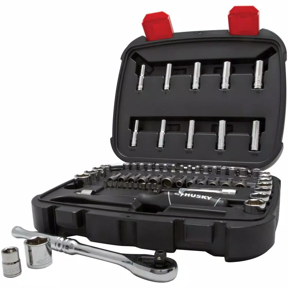 Husky 65-Piece 1/4 in. and 3/8 in. Drive Mechanics Tool Set