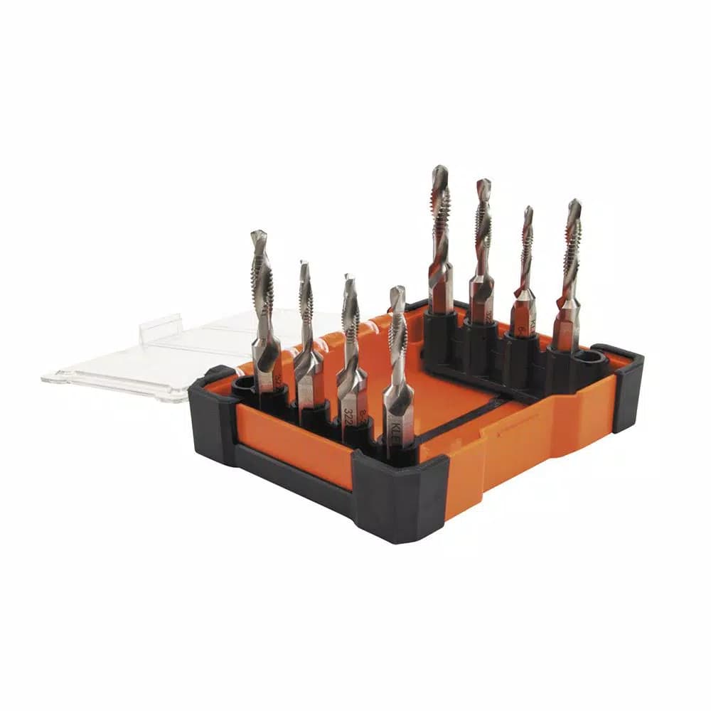 Klein Tools 8-Piece High Speed Steel Drill Tap Tool Kit with Carrying Case