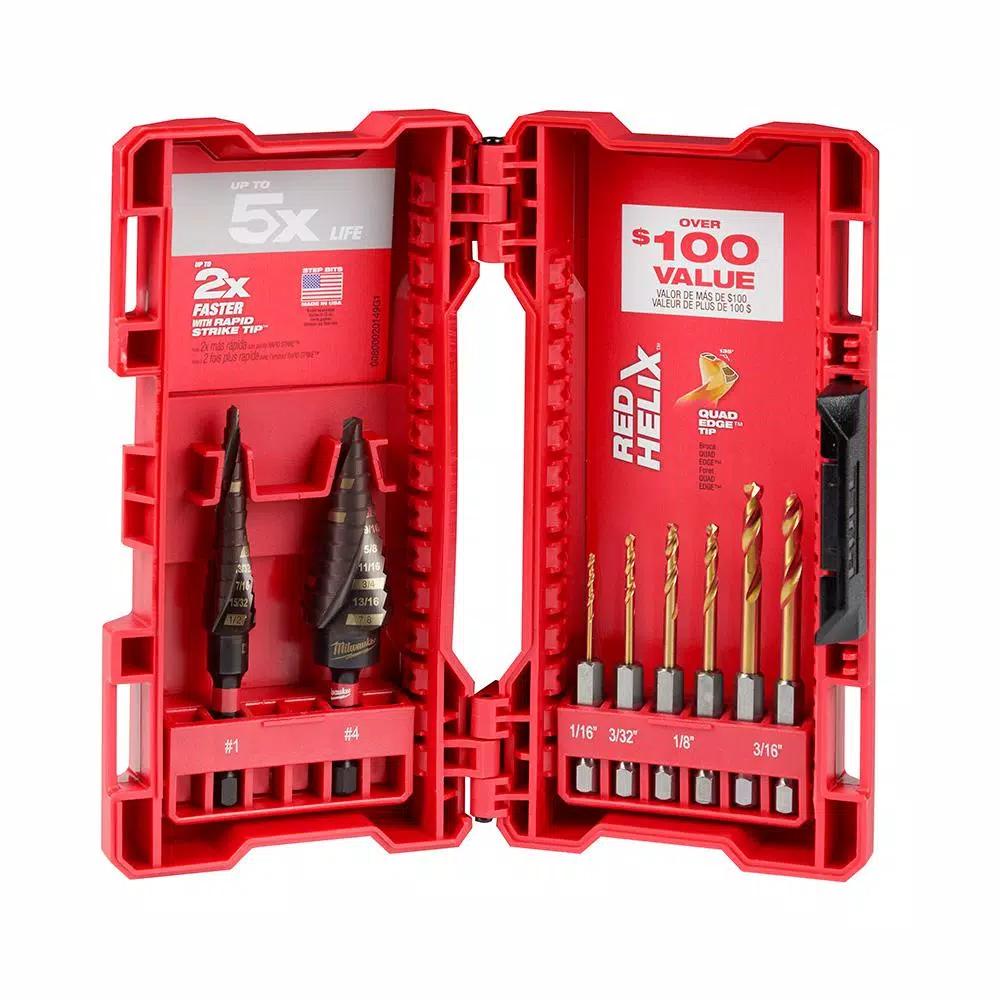 Milwaukee SHOCKWAVE Impact-Duty Titanium Step Bit Set, 8-Piece