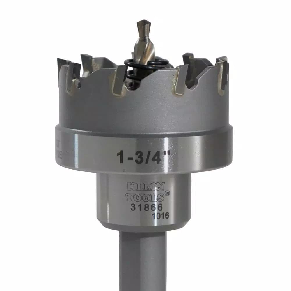 Klein Tools 1-3/4 in. Carbide Hole Cutter with Hex Shank and Integrated Flange