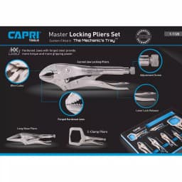 Capri Tools Klinge 7-Piece Locking Pliers Set with Capri Tools Mechanic's Tray thumbnail 2