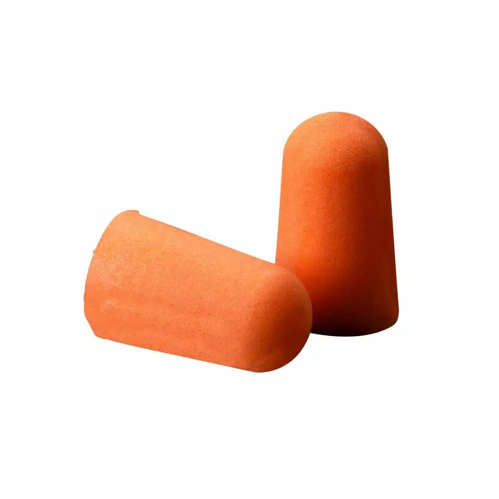 3M Disposable Foam Ear Plugs, High Visibility Orange, 80 Pairs