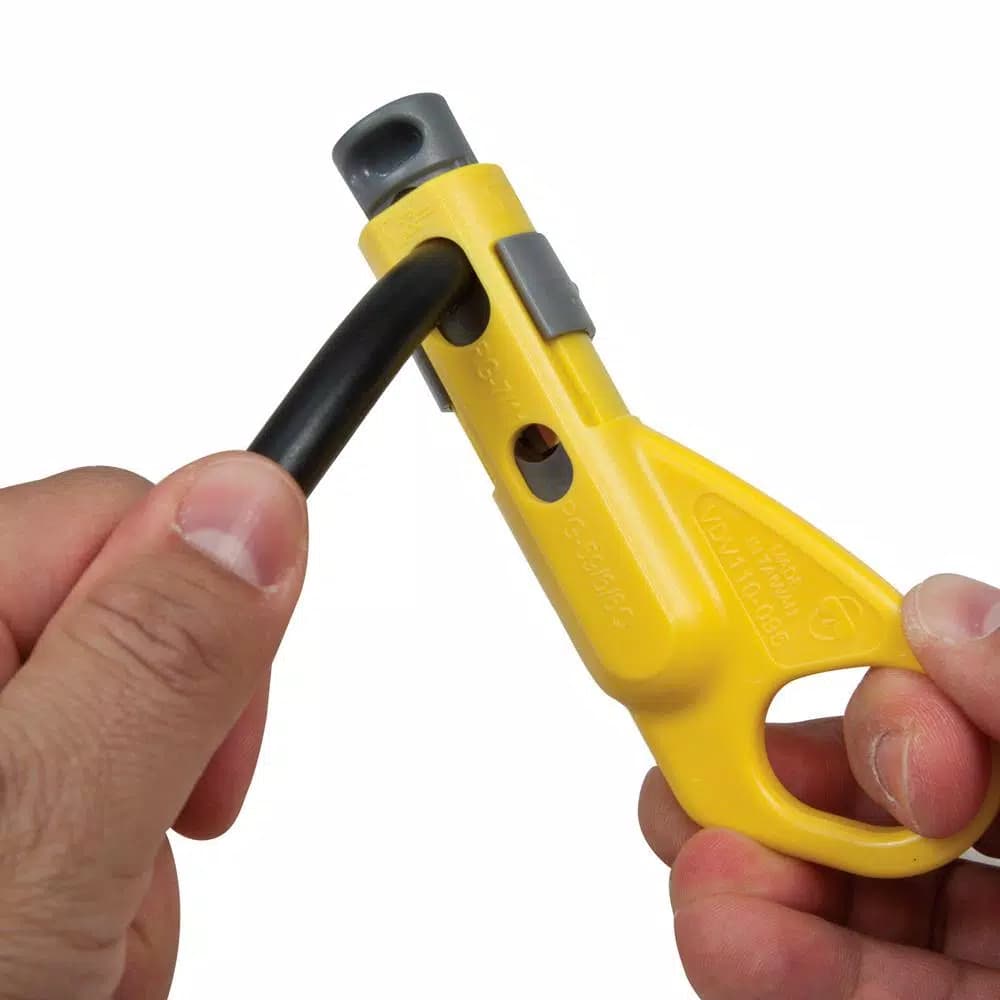 Klein Tools Coax Combination Radial Stripper for RG6, RG59, RG11, and RG7 Cables