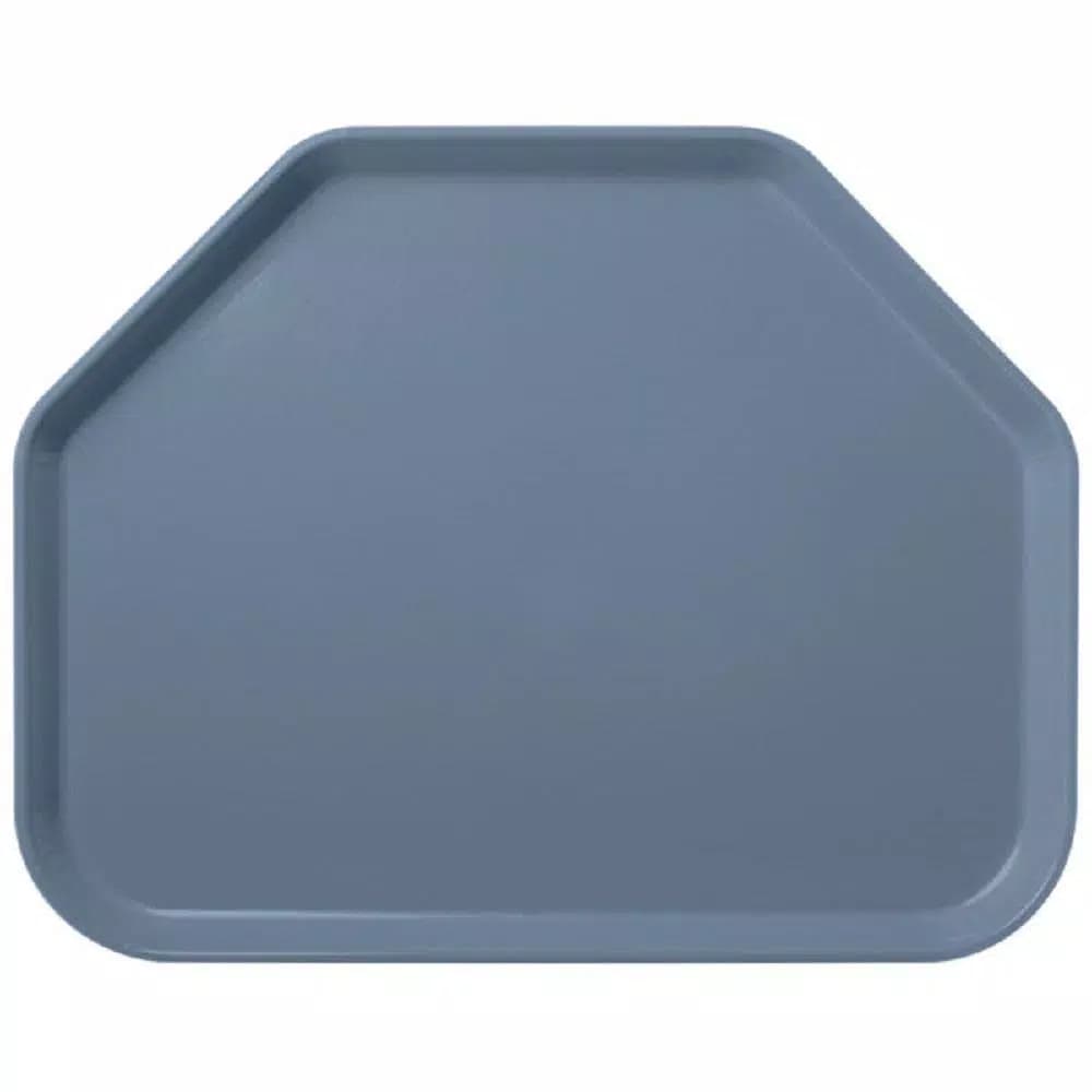 Carlisle FoodService Glasteel Slate Blue Fiberglass Trapezoid Serving Trays, 22 x 14.1 in, 12-Pack