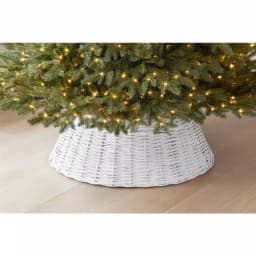 Home Accents Holiday 27 in. White Wicker Christmas Tree Collar thumbnail 2