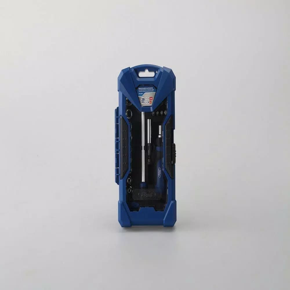 Unbranded 29-Piece Ratcheting Screwdriver and Socket Set with Shock Resistant Case
