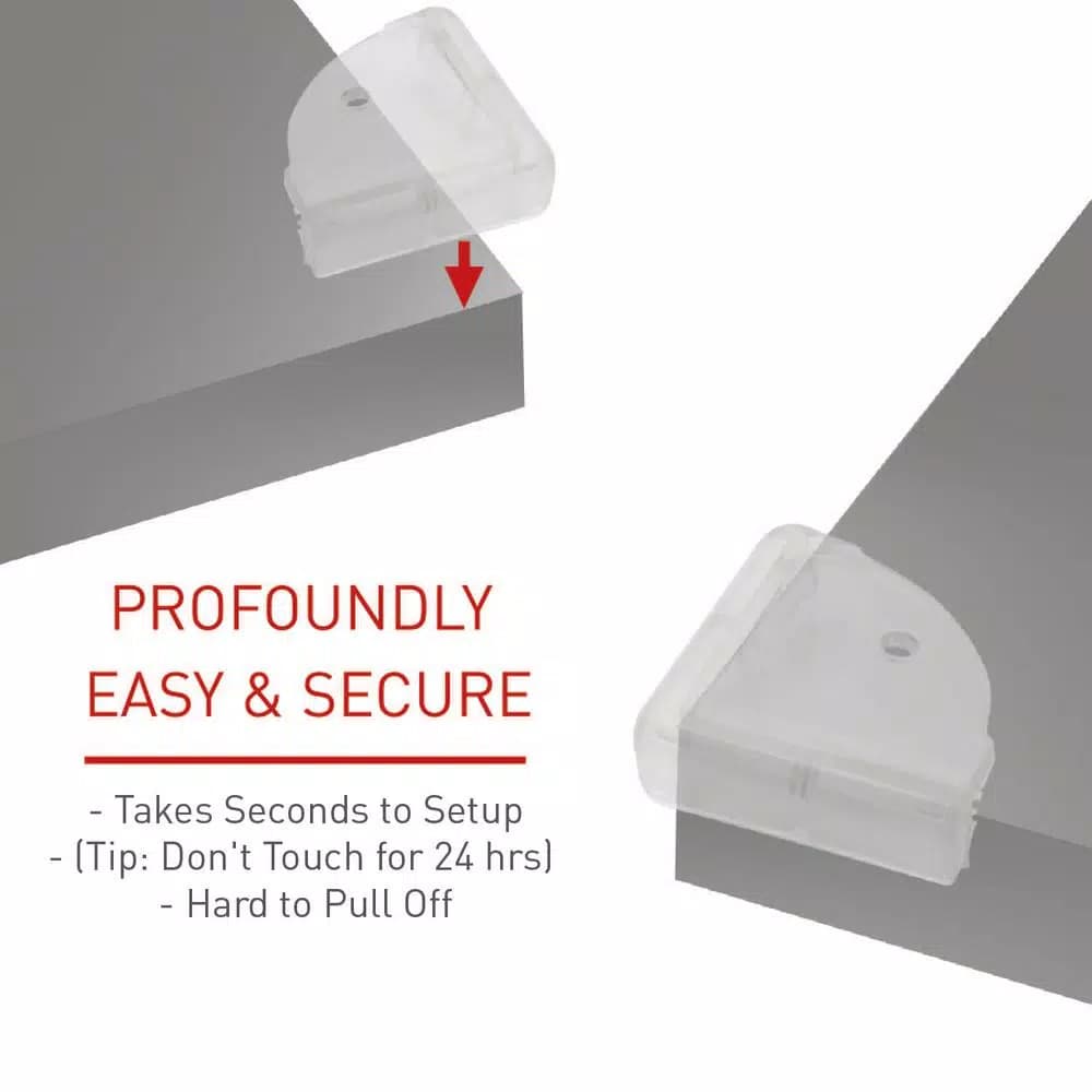 SecurityMan CORNERSTOP Baby Proofing Safety Corner Guards, 12-Pack Clear Edge Protectors