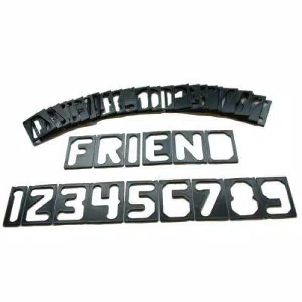 Milescraft 1-1/2 in. Horizontal Sign Making Letter and Number Template Set, 42-Piece