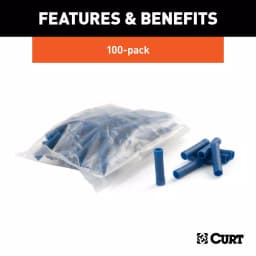 CURT Butt Connectors, 16-14 Gauge Wire, Blue, 100-Pack thumbnail 2