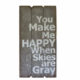 Unbranded Boulder Innovations "You Make Me Happy" 18 x 36 in. Printed Wood Wall Art Sign thumbnail 2