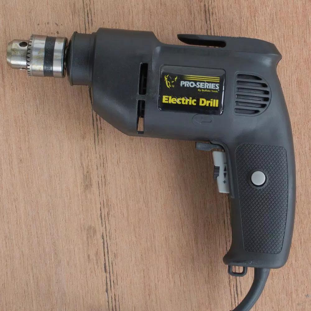 PRO-SERIES 3/8 in. Corded Electric Variable Speed Reversible Power Drill, 3.8 Amp