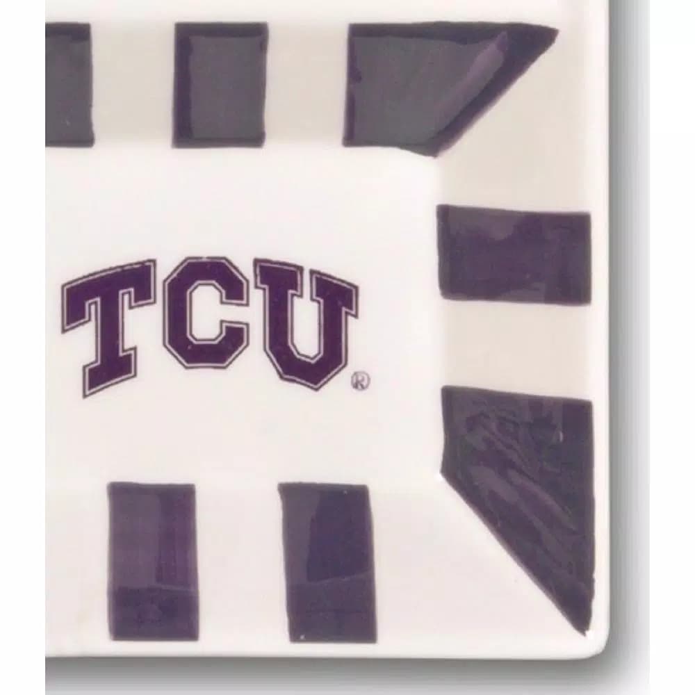 Magnolia Lane TCU TCU Ceramic 4-Section Tailgating Serving Platter with Team Logo