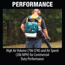Makita EB7660WH 75.6cc MM4 4-Stroke Commercial Backpack Blower, 206 MPH, 706 CFM thumbnail 7