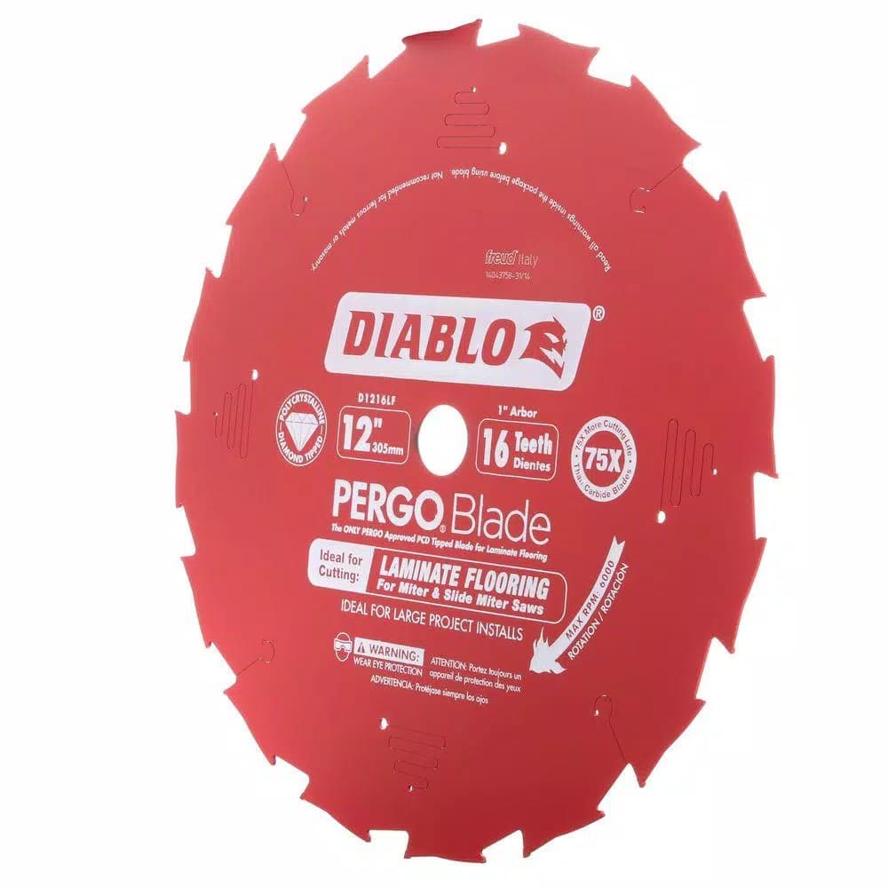 Diablo 12 in. 16-Tooth PCD Tipped Ultimate Flooring Saw Blade
