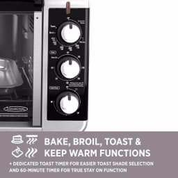 BLACK+DECKER 1500W 8-Slice Stainless Steel Convection Toaster Oven with Broiler thumbnail 11