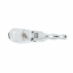 GearWrench 3/8 in. Drive 90-Tooth Stubby Flex Head Teardrop Ratchet, 5 in. thumbnail 3