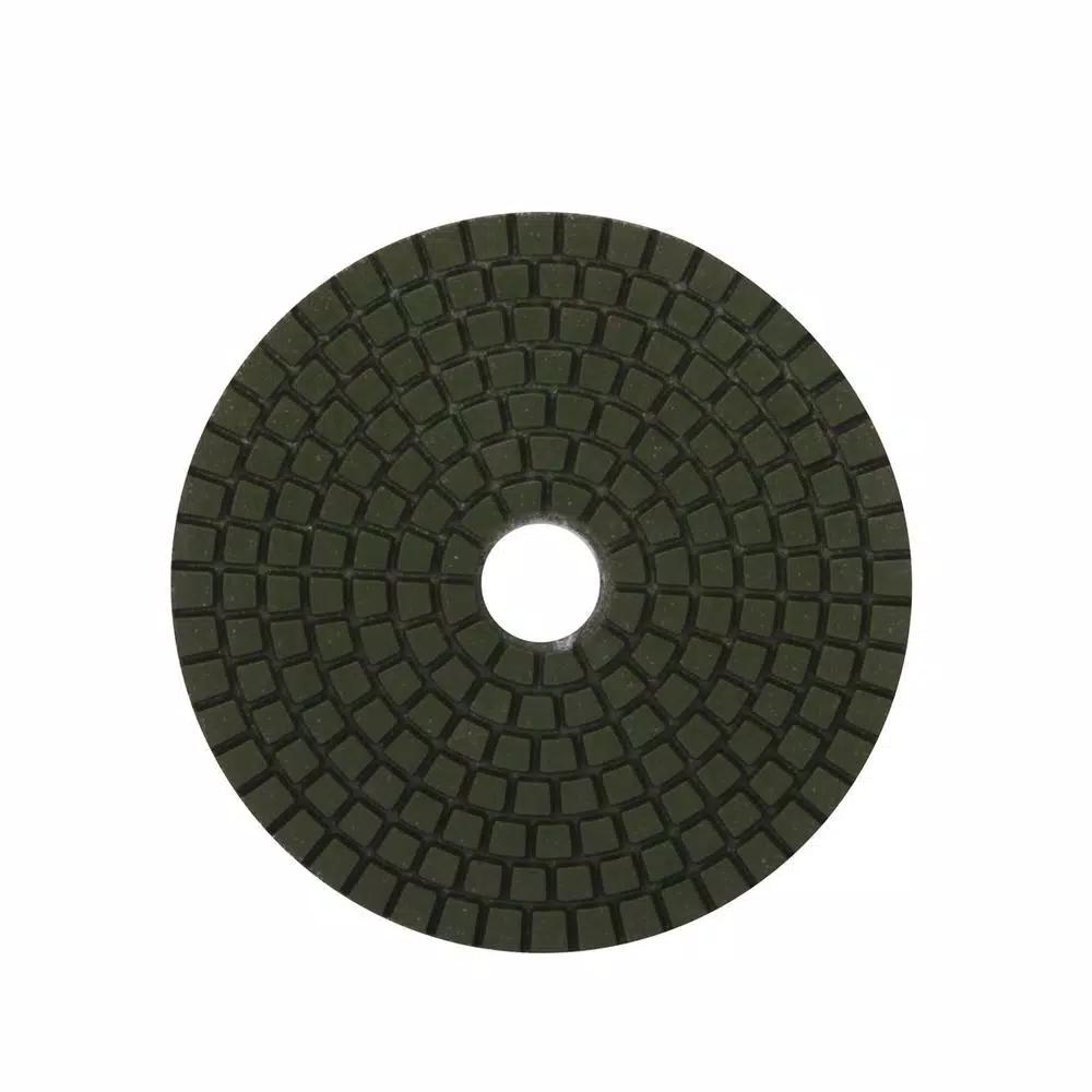 Rubi 4 in. 50 Grit Resin Wet Polishing Pad with Velcro Attachment
